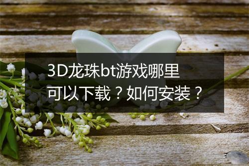 3D龙珠bt游戏哪里可以下载？如何安装？