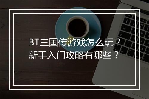 BT三国传游戏怎么玩?新手入门攻略有哪些?