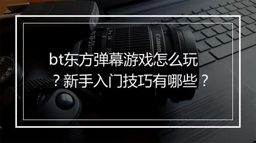 bt东方弹幕游戏怎么玩？新手入门技巧有哪些？
