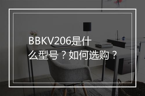 BBKV206是什么型号？如何选购？