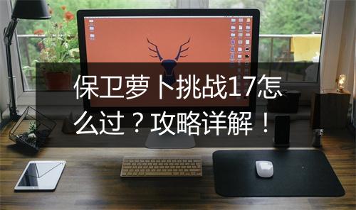 保卫萝卜挑战17怎么过？攻略详解！