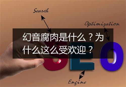 幻音腐肉是什么?为什么这么受欢迎?