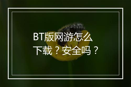 BT版网游怎么下载？安全吗？