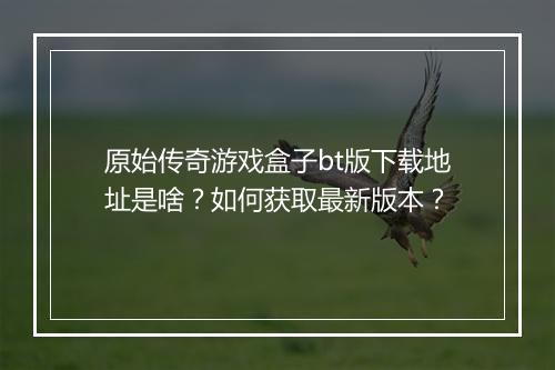 原始传奇游戏盒子bt版下载地址是啥？如何获取最新版本？