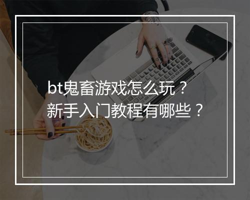 bt鬼畜游戏怎么玩？新手入门教程有哪些？