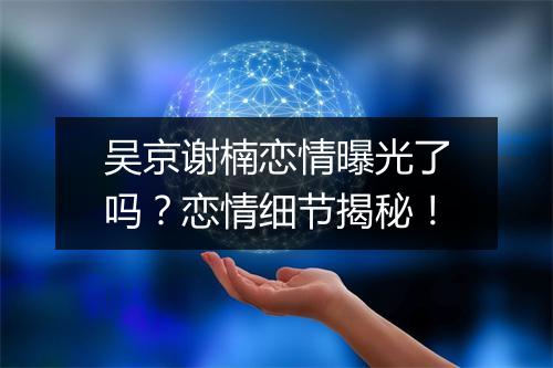 吴京谢楠恋情曝光了吗？恋情细节揭秘！