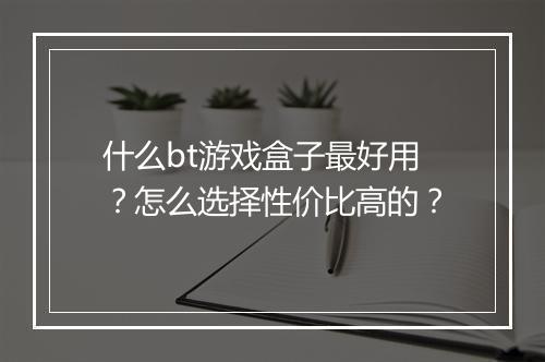 什么bt游戏盒子最好用？怎么选择性价比高的？