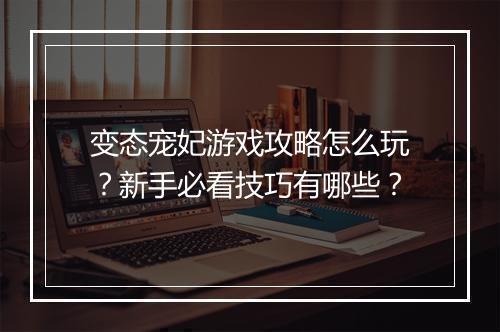 变态宠妃游戏攻略怎么玩？新手必看技巧有哪些？