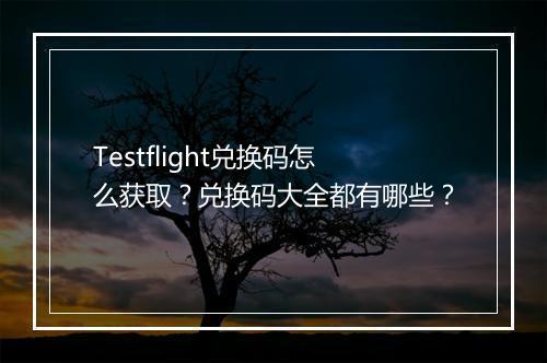 Testflight兑换码怎么获取?兑换码大全都有哪些?