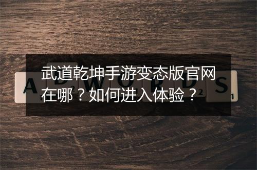 武道乾坤手游变态版官网在哪？如何进入体验？