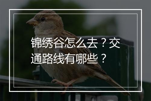 锦绣谷怎么去?交通路线有哪些?