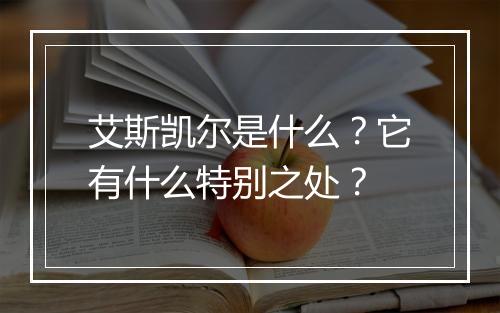 艾斯凯尔是什么?它有什么特别之处?