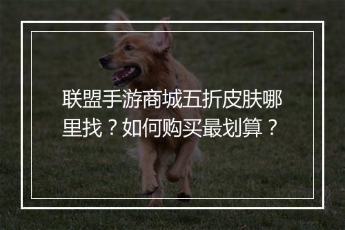 联盟手游商城五折皮肤哪里找?如何购买最划算?