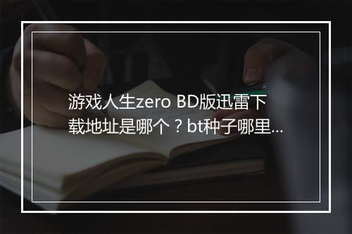 游戏人生zero BD版迅雷下载地址是哪个?bt种子哪里找?