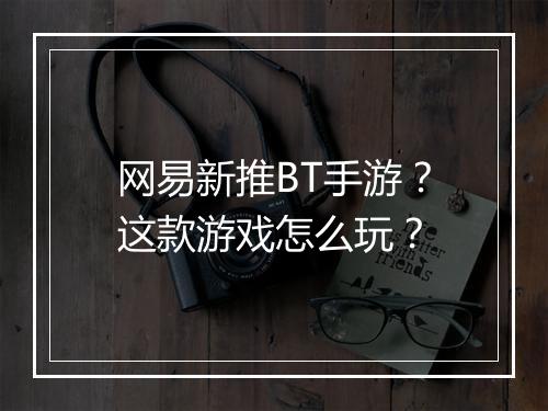 网易新推BT手游?这款游戏怎么玩?