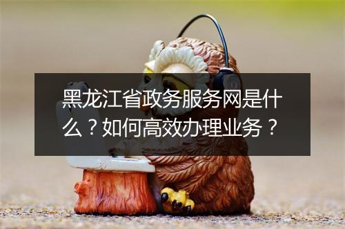 黑龙江省政务服务网是什么?如何高效办理业务?