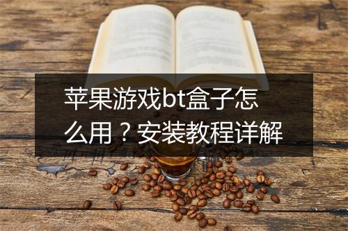 苹果游戏bt盒子怎么用？安装教程详解
