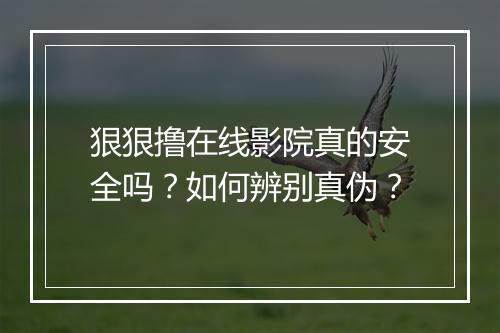 狠狠撸在线影院真的安全吗?如何辨别真伪?