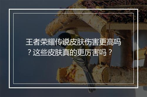 王者荣耀传说皮肤伤害更高吗？这些皮肤真的更厉害吗？