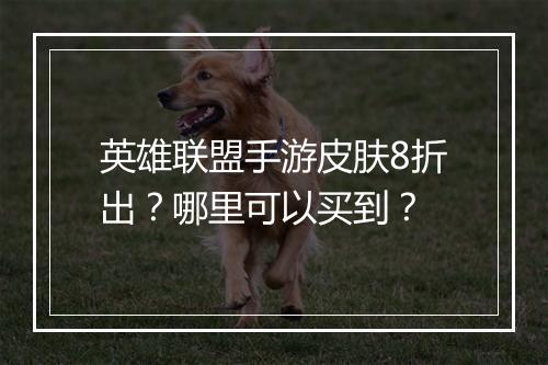 英雄联盟手游皮肤8折出？哪里可以买到？