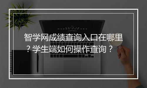 智学网成绩查询入口在哪里?学生端如何操作查询?
