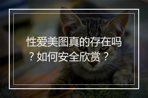 性爱美图真的存在吗?如何安全欣赏?