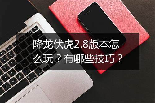 降龙伏虎2.8版本怎么玩?有哪些技巧?