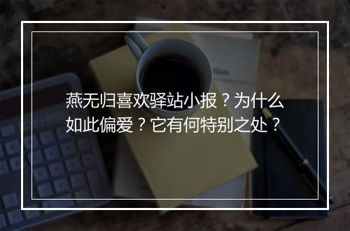 燕无归喜欢驿站小报?为什么如此偏爱?它有何特别之处?