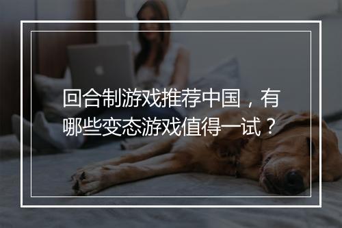 回合制游戏推荐中国,有哪些变态游戏值得一试?