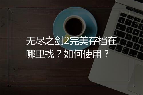 无尽之剑2完美存档在哪里找?如何使用?