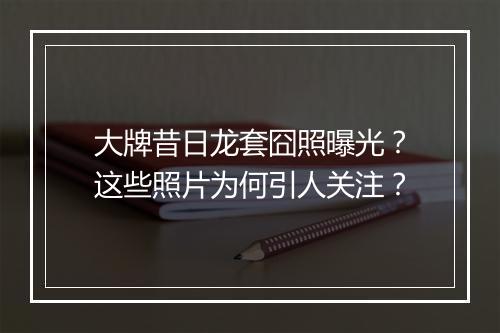 大牌昔日龙套囧照曝光?这些照片为何引人关注?