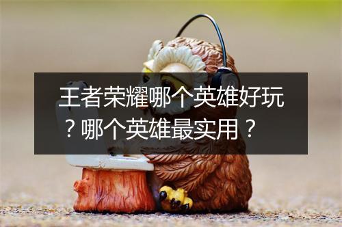 王者荣耀哪个英雄好玩？哪个英雄最实用？