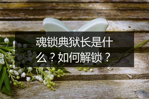 魂锁典狱长是什么?如何解锁?