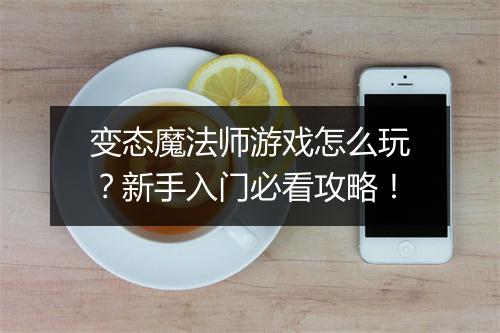 变态魔法师游戏怎么玩？新手入门必看攻略！