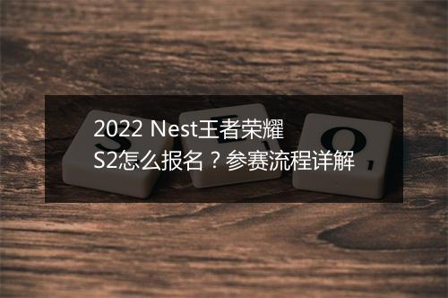 2022 Nest王者荣耀S2怎么报名？参赛流程详解