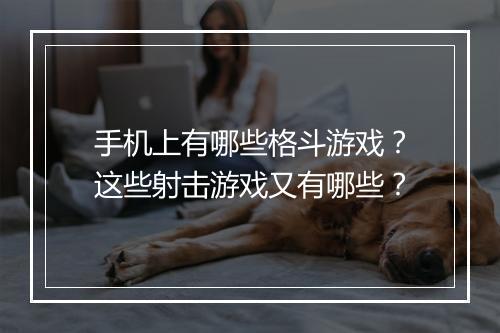 手机上有哪些格斗游戏？这些射击游戏又有哪些？