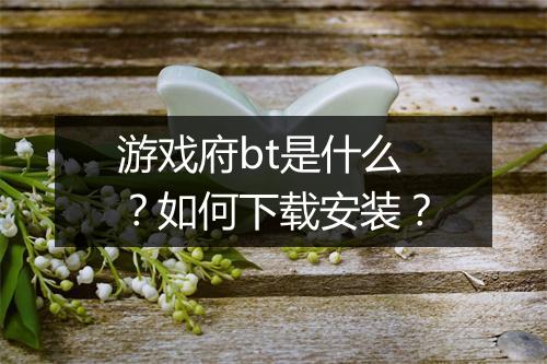 游戏府bt是什么？如何下载安装？