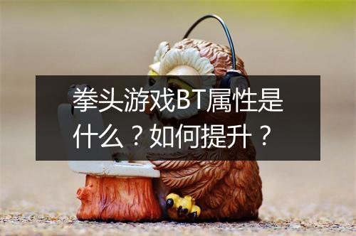 拳头游戏BT属性是什么?如何提升?