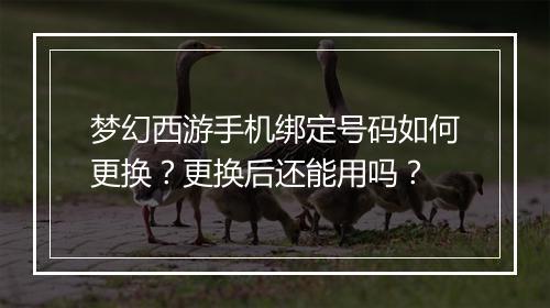 梦幻西游手机绑定号码如何更换？更换后还能用吗？
