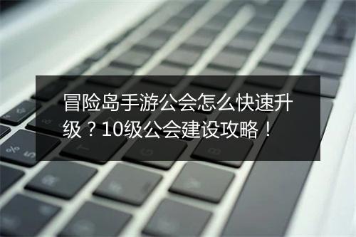 冒险岛手游公会怎么快速升级？10级公会建设攻略！