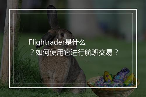 Flightrader是什么?如何使用它进行航班交易?