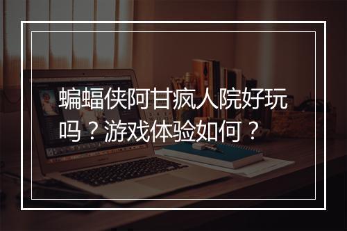 蝙蝠侠阿甘疯人院好玩吗？游戏体验如何？