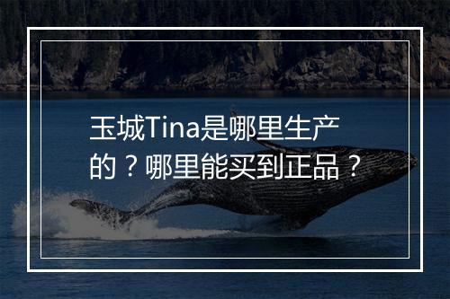 玉城Tina是哪里生产的？哪里能买到正品？