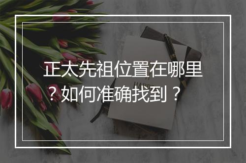 正太先祖位置在哪里?如何准确找到?