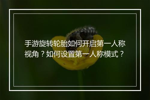 手游旋转轮胎如何开启第一人称视角？如何设置第一人称模式？