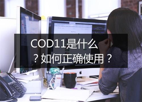 COD11是什么?如何正确使用?