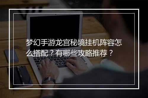 梦幻手游龙宫秘境挂机阵容怎么搭配？有哪些攻略推荐？