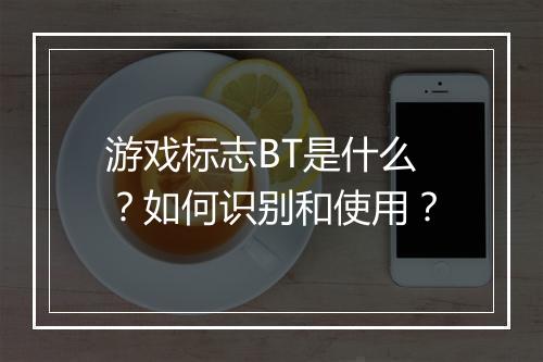 游戏标志BT是什么?如何识别和使用?