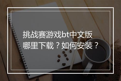 挑战赛游戏bt中文版哪里下载?如何安装?