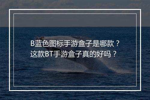 B蓝色图标手游盒子是哪款？这款BT手游盒子真的好吗？